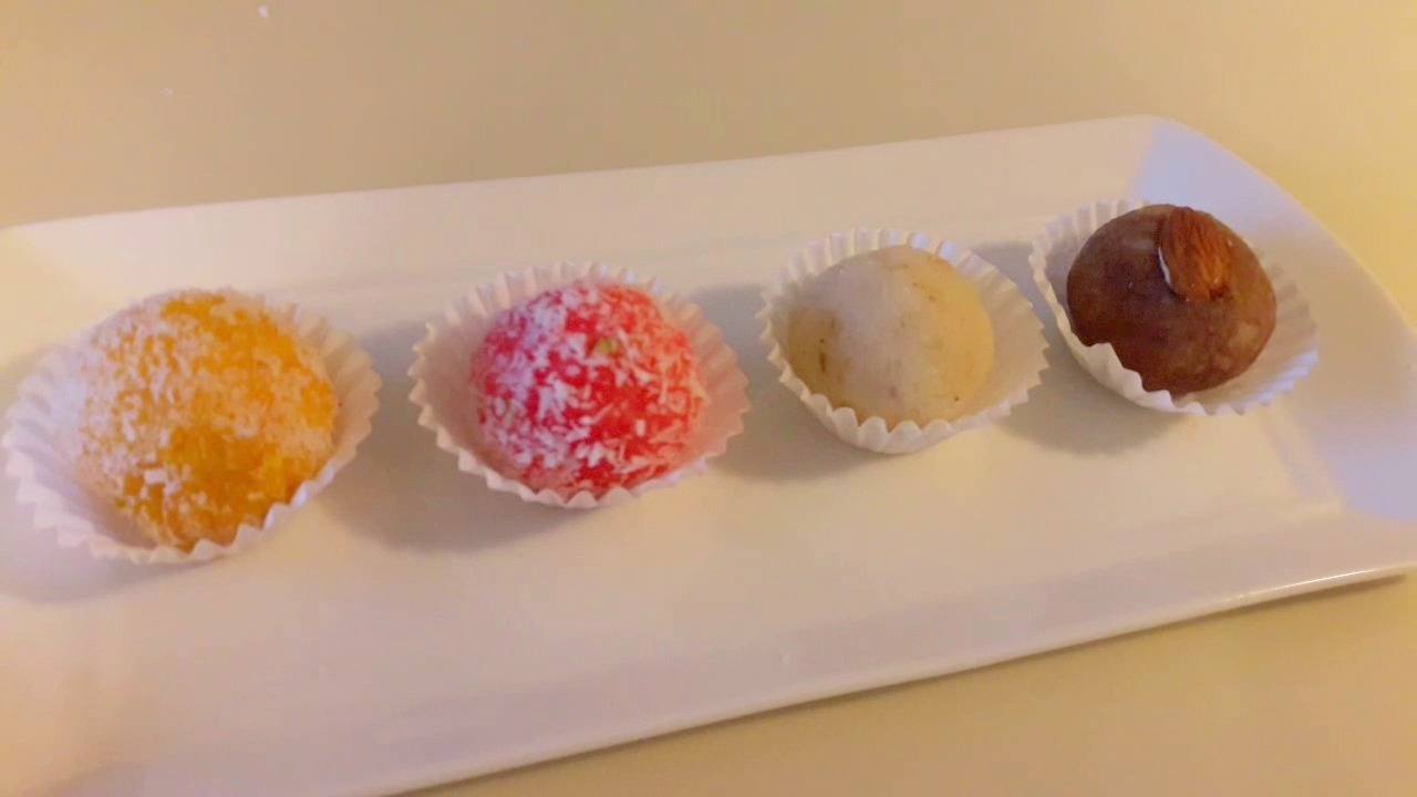 Multi Flavored Coconut Laddu