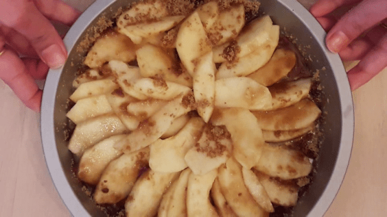 Eggless Upside Down Apple Cake 23